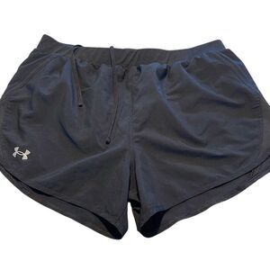 Under Armour loose fit athletic running shorts, heat‎ gear size large black ￼